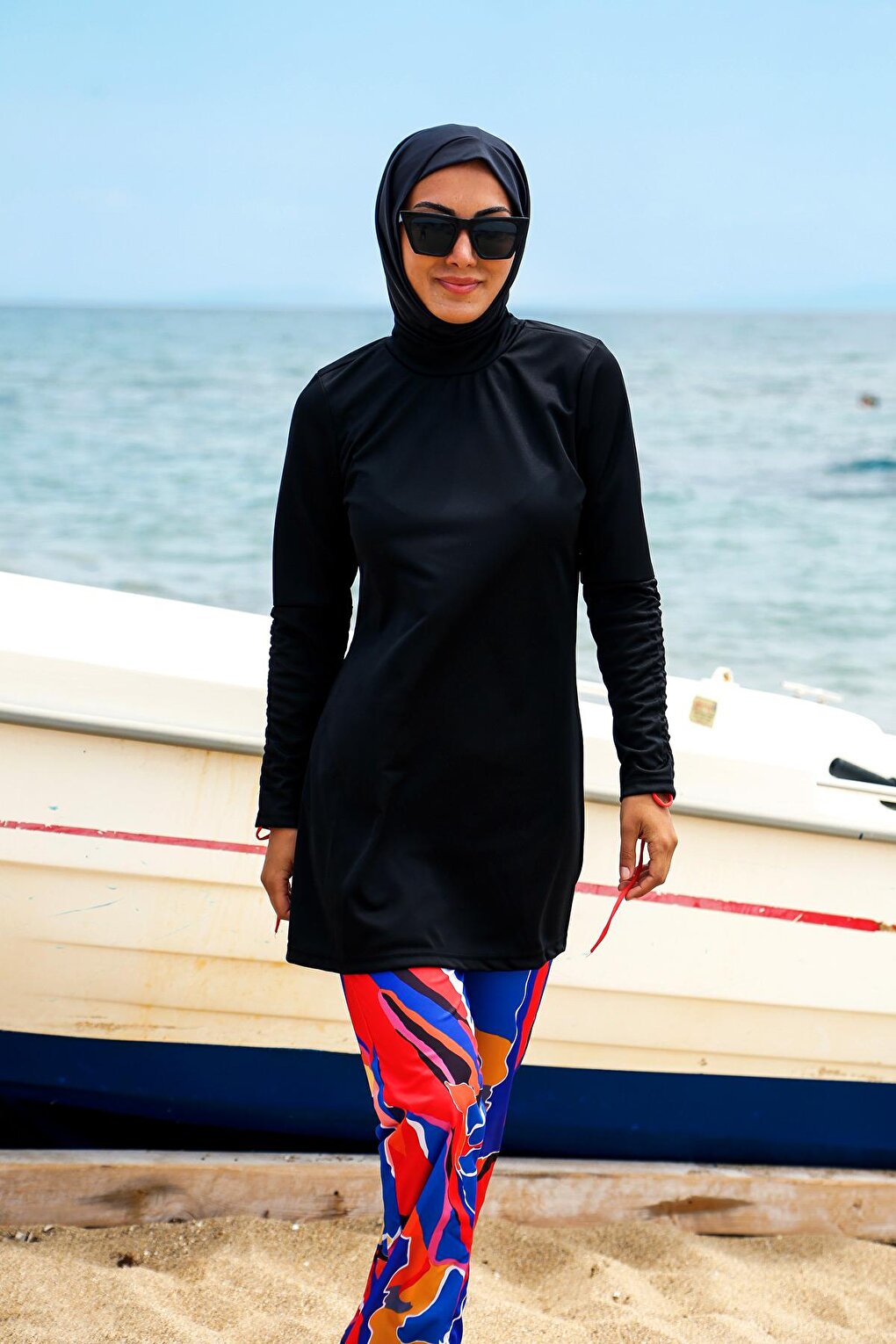 Black Full Covered Hijab Swimsuit R1107