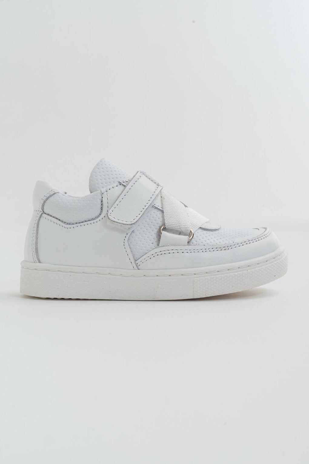 Boy's White Leather healthy Supported Children's Sneaker Shoes