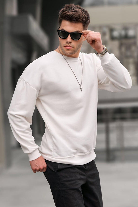 White Men's Sweatshirt 4782