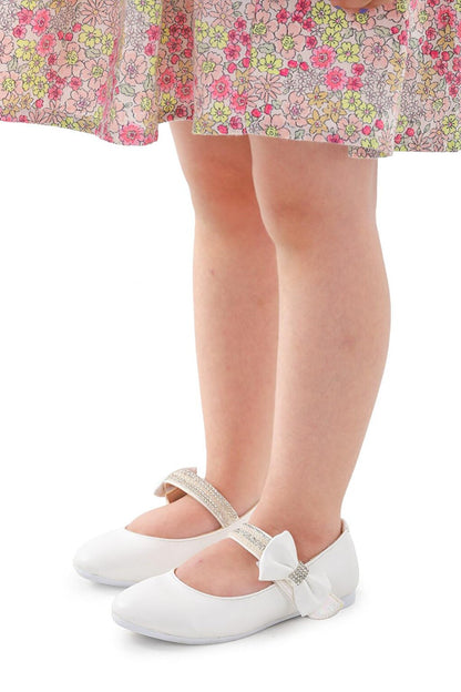 Velcro Girls Stone Ballerina Shoes 252 Volume