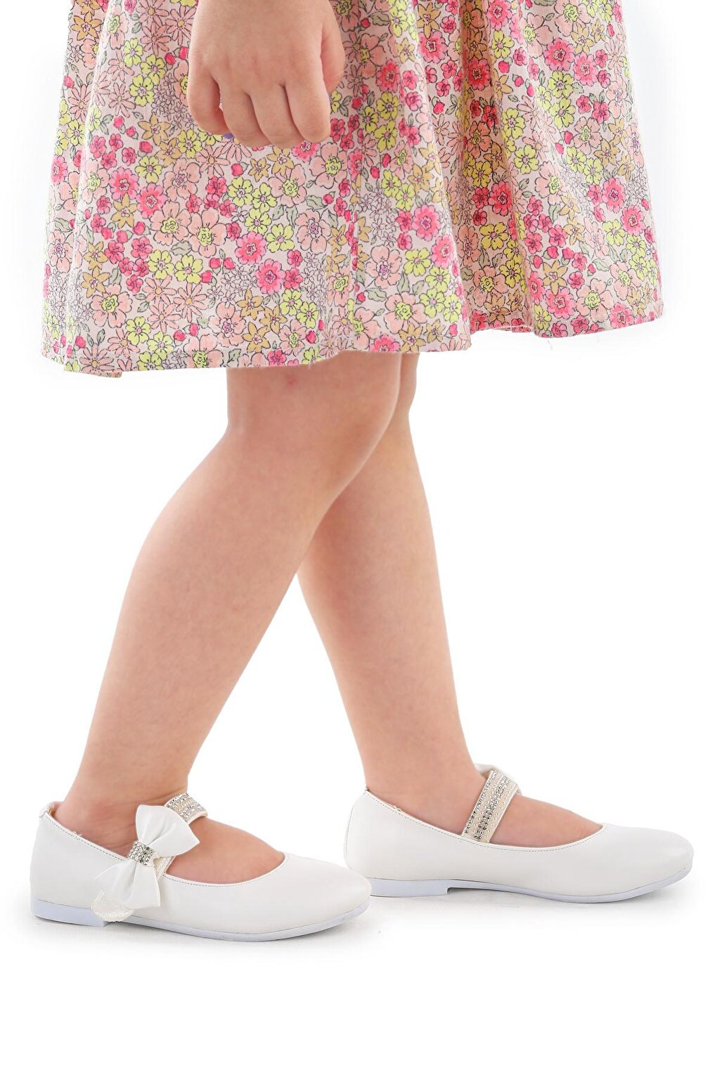 Velcro Girls Stone Ballerina Shoes 252 Volume