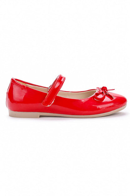 Bow Velcro Girls Ballerina Shoes 201 Patent Leather