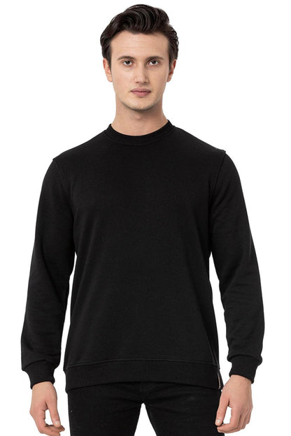 Crew Neck Black Men's Sweatshirt M1515TS