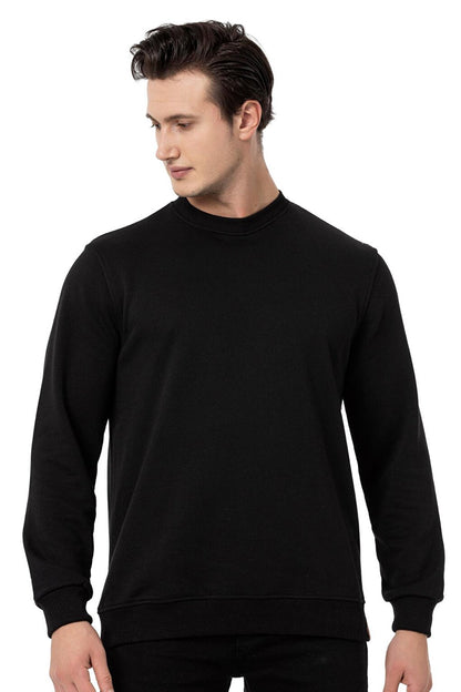 Crew Neck Black Men's Sweatshirt M1515TS