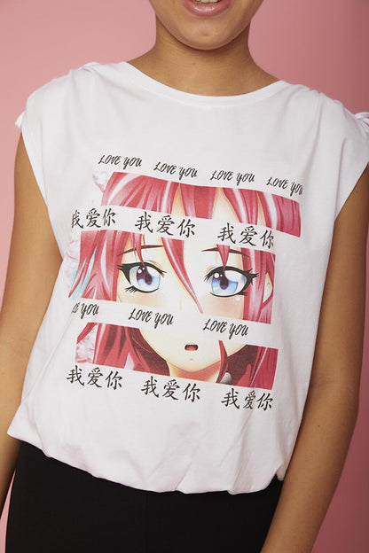 Girl's Cartoon Anime Blouse