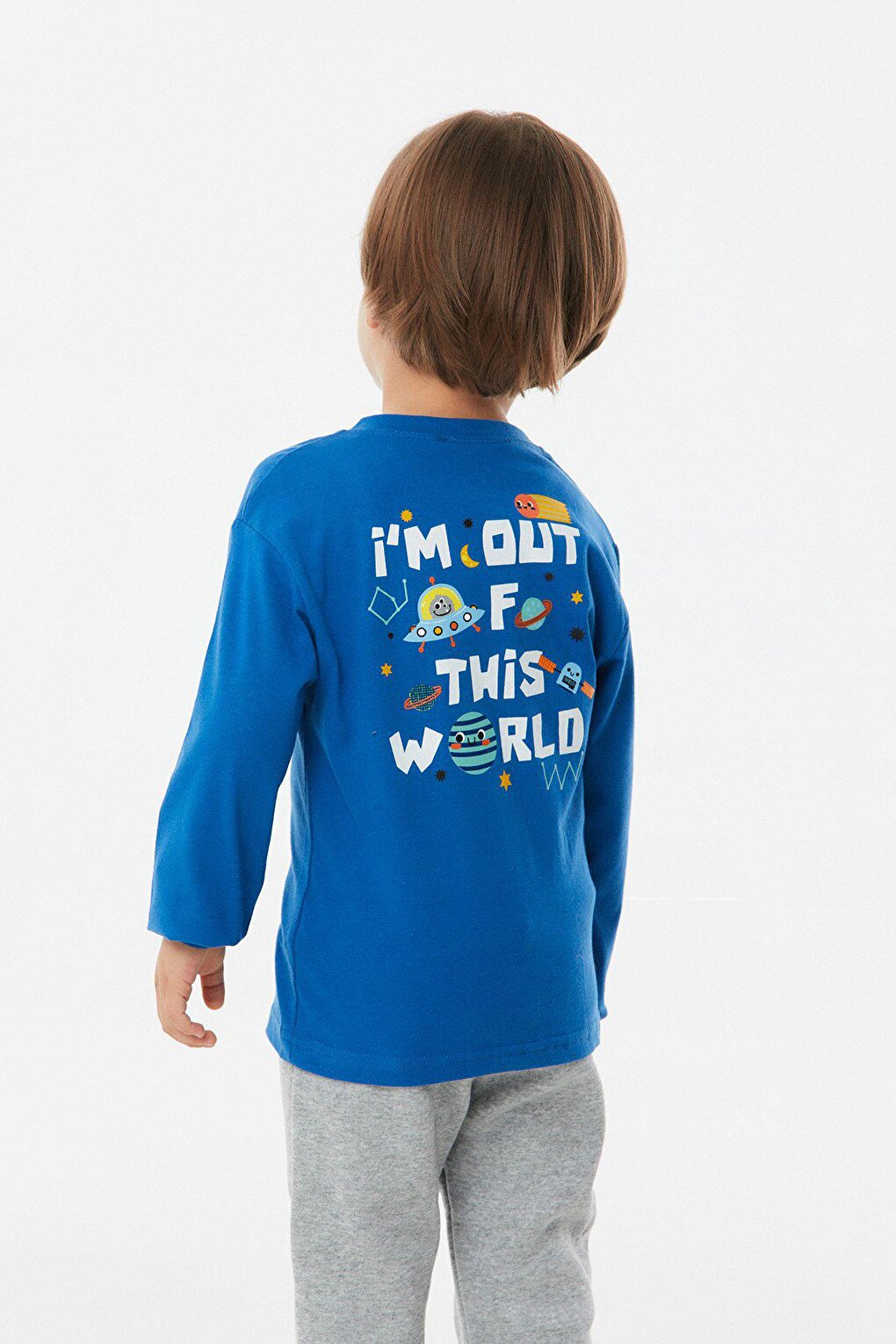 Printed Crew Neck Boy's Bodysuit