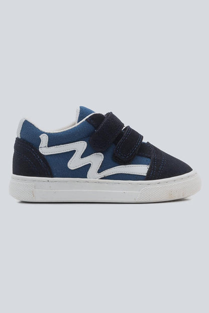 Boys' Navy Blue Leather healthy Supported Sneaker Shoes