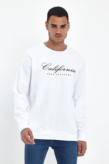 Men's Crew Neck Comfortable Fit 3 thread Thick California Printed Sweatshirt spr24sw28