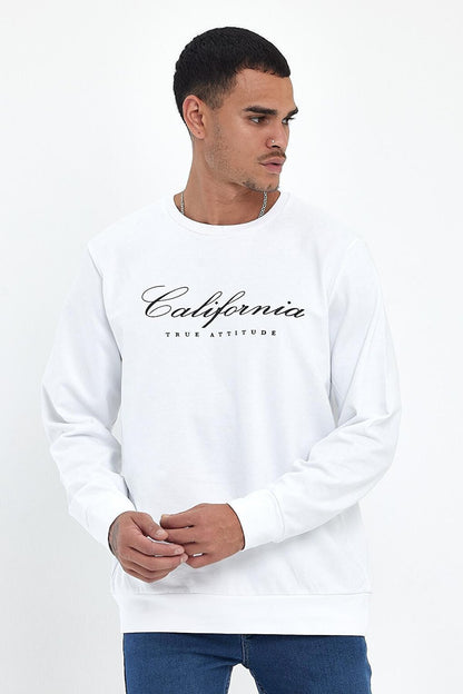 Men's Crew Neck Comfortable Fit 3 thread Thick California Printed Sweatshirt spr24sw28