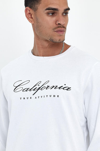 Men's Crew Neck Comfortable Fit 3 thread Thick California Printed Sweatshirt spr24sw28