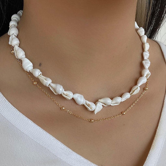 Sea Shell 2 Piece Combination Necklace