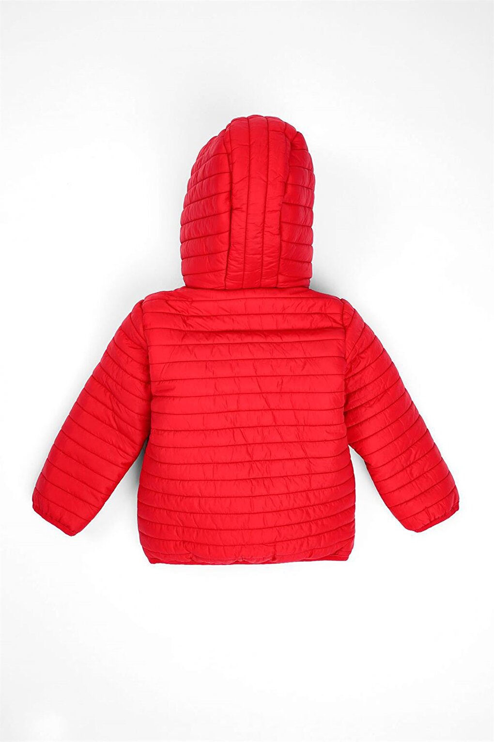 Boy's Red Colored Hooded Coat with Fleece Inside