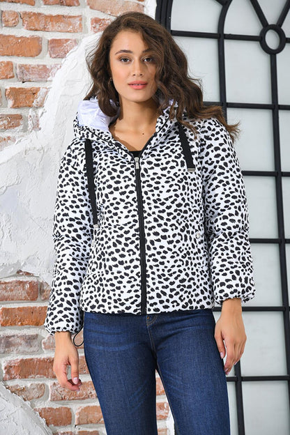 WOMEN'S PATTERNED DOWN COAT