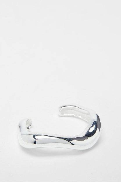 Corsico Molted Metal Thick Handcuff Bracelet