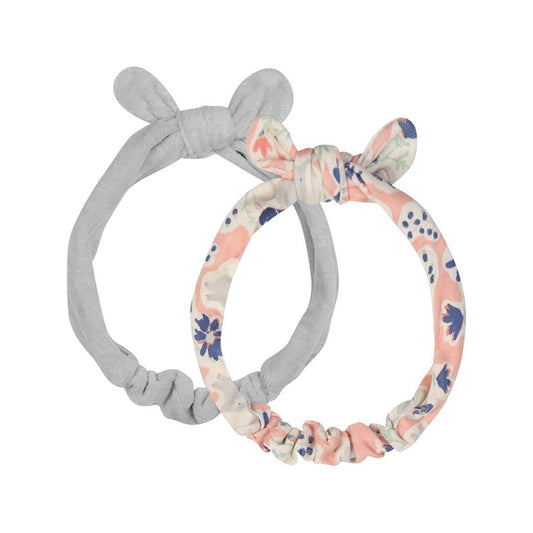 Gray Velvet / Cheerful Elephant Headband Double Pack