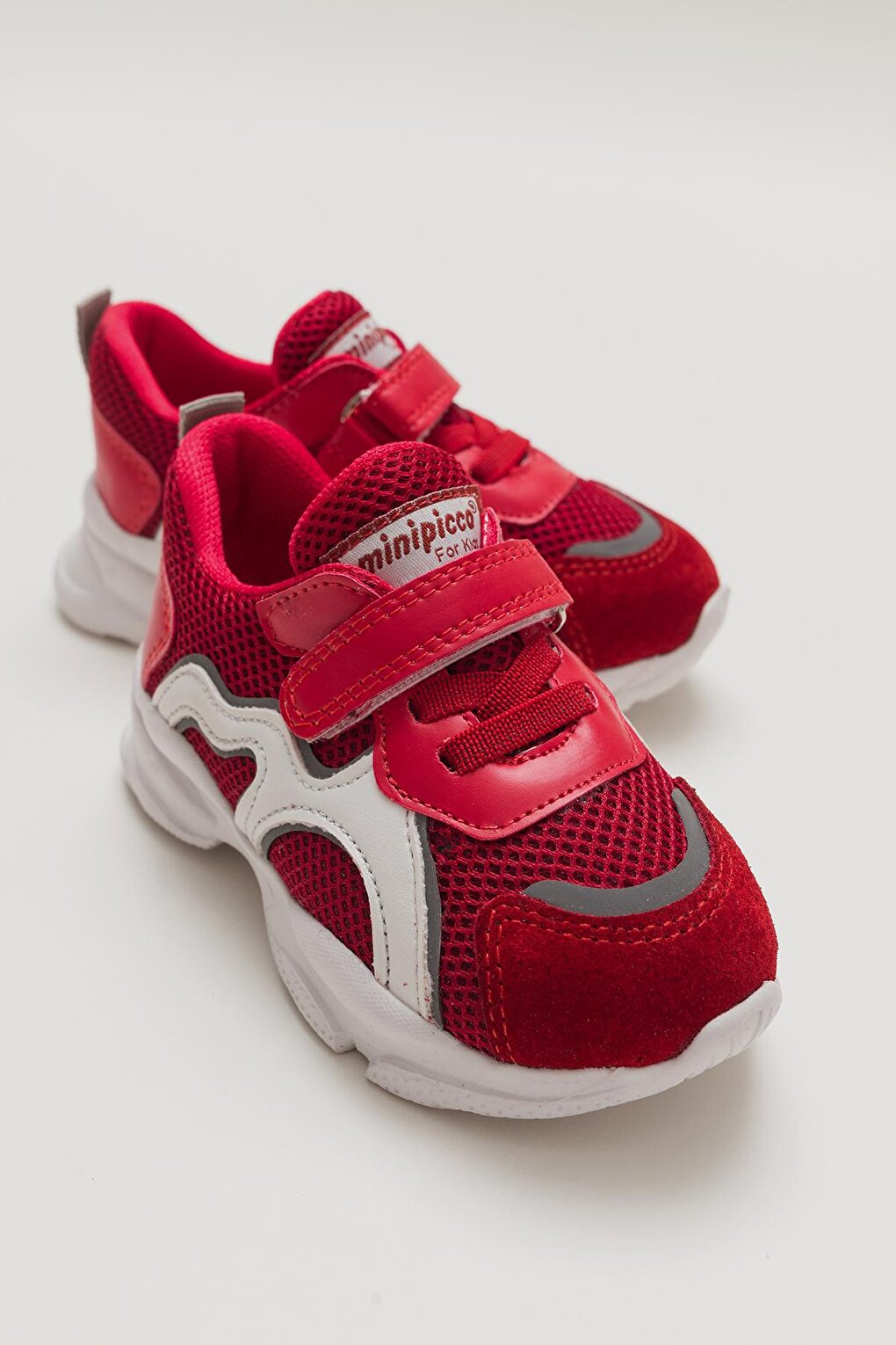 Boy's Red Leather healthy Supported Sports Shoes