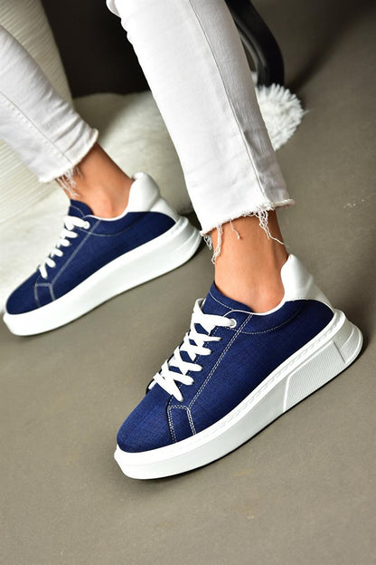 P848231410 Navy Blue/White Women's Sneakers