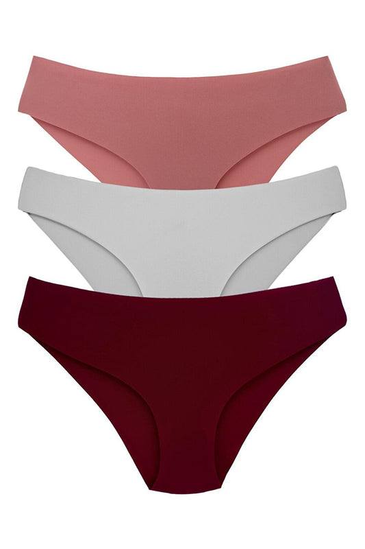 Interlock Laser Cut No Mark Slip Women's Panties 3-Piece