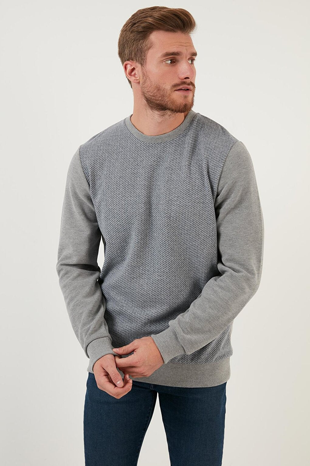 Cotton Regular Fit Crew Neck Sweat 59052111