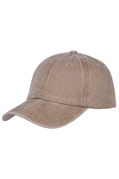 Washed | 100% Cotton Washed Cap Hat