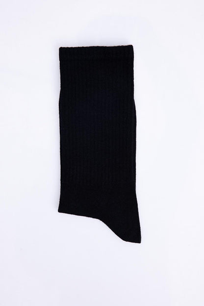 Unisex Striped College Black Tennis Socks