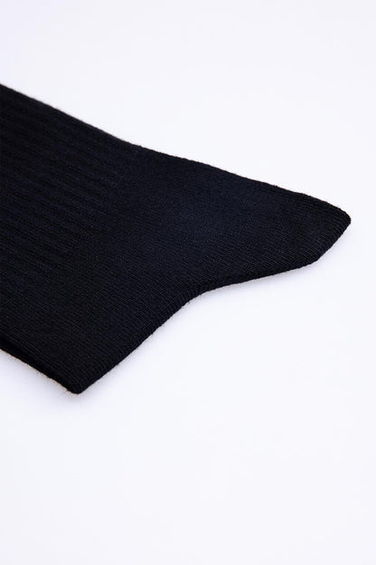 Unisex Striped College Black Tennis Socks