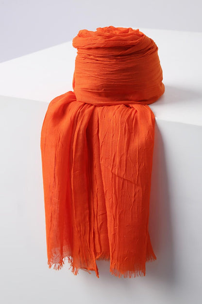 Orange Bamboo Scarf Shawl