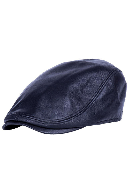 Leather | Men's Leather Cap with Elastic Back Cap