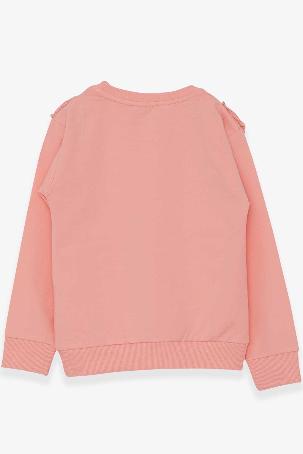 Girl's Sweatshirt Laced Salmon (Age 4-5)