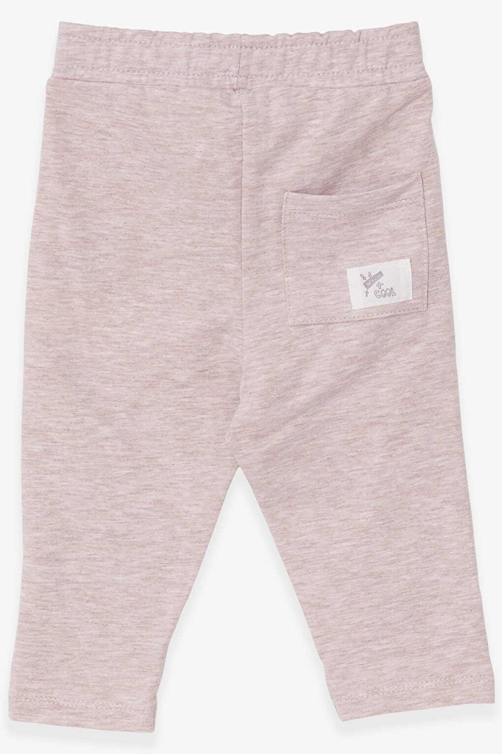 Boy's Sweatpants with Bag Pocket, Beige Melange (Age 1-4)