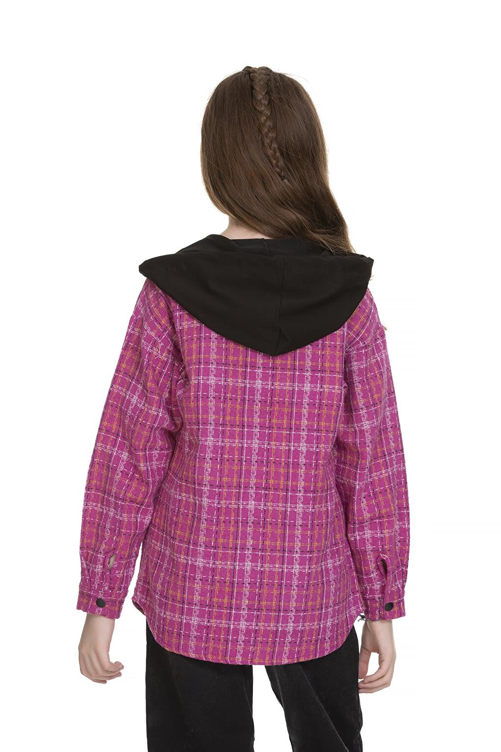 Girl's Hooded Shirt with Pockets 9-14 Years Lx149