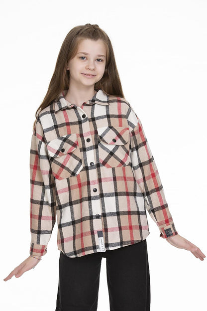 Girl's Plaid Shirt 9-14 Years Lx148