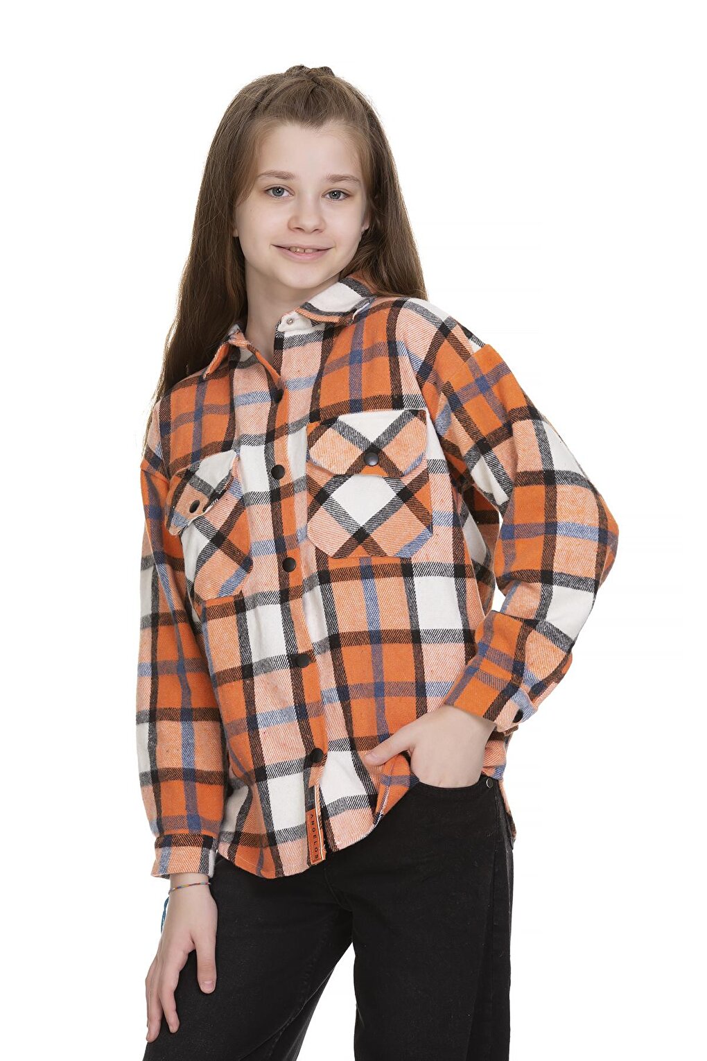 Girl's Plaid Shirt 9-14 Years Lx148