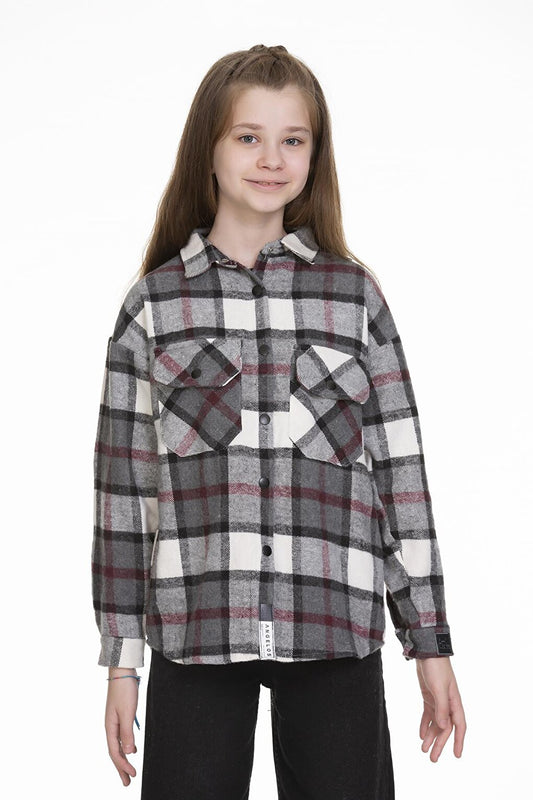 Girl's Plaid Shirt 9-14 Years Lx148