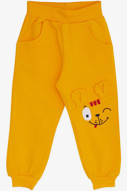 Baby Boy Sweatpants Series Embroidered Yellow (1.5-2 Years)