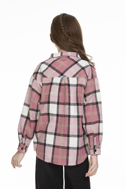 Girl's Plaid Shirt 9-14 Years Lx148