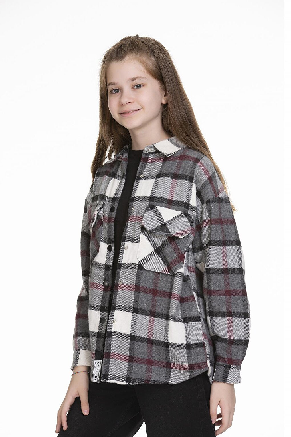 Girl's Plaid Shirt 9-14 Years Lx148