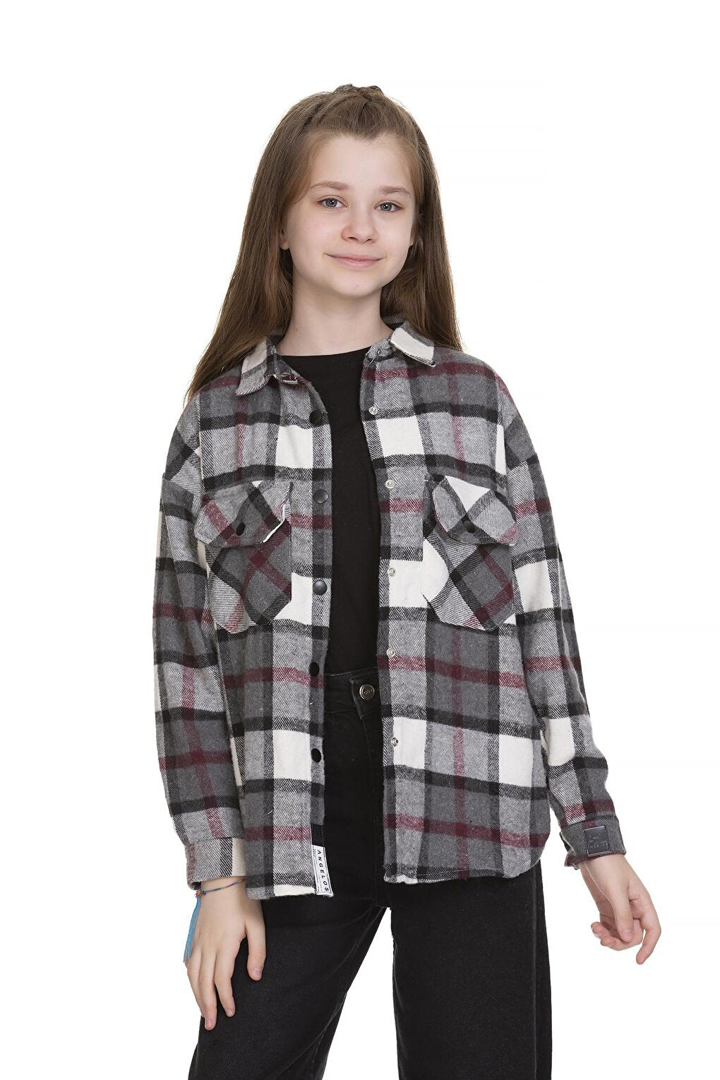 Girl's Plaid Shirt 9-14 Years Lx148