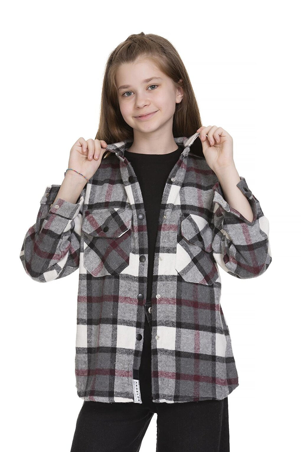 Girl's Plaid Shirt 9-14 Years Lx148