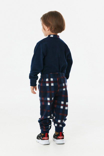 Embroidered Plaid Boys' Pajama Set