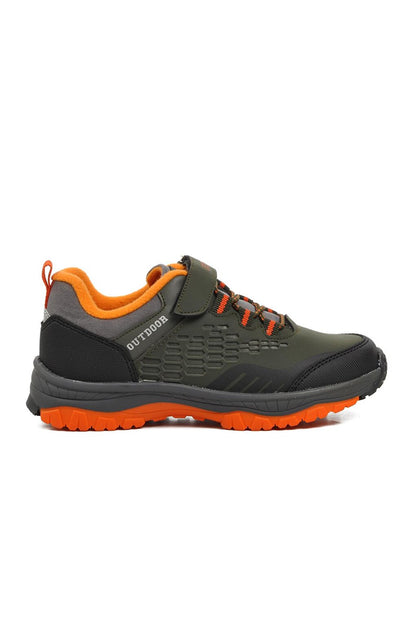 1572-F Khaki-Orange Children's Outdoor Shoes