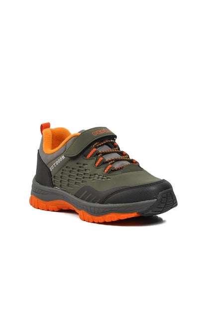 1572-F Khaki-Orange Children's Outdoor Shoes