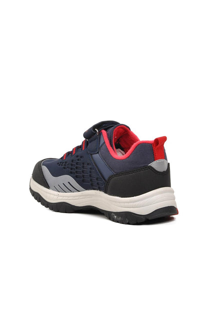 1572-F Navy Blue-Red Children's Outdoor Shoes