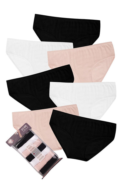 Women's Ribbed 7-Piece Panties