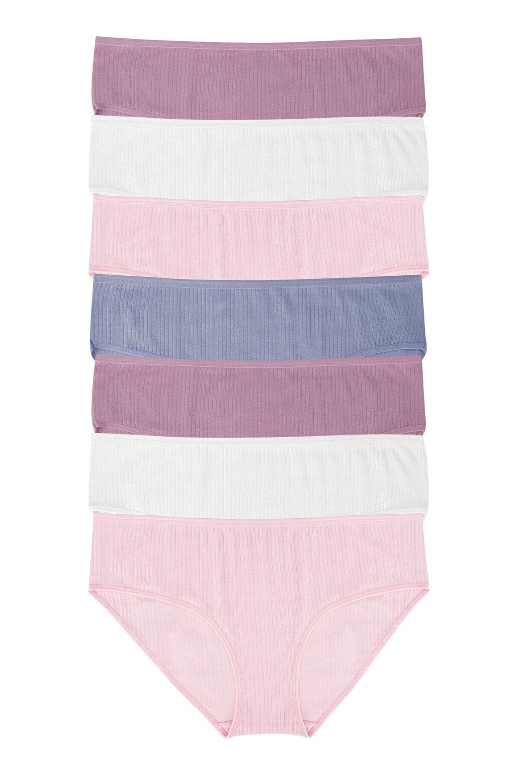 Women's Ribbed 7-Piece Panties