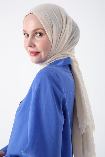 Ecru Bamboo Scarf Shawl