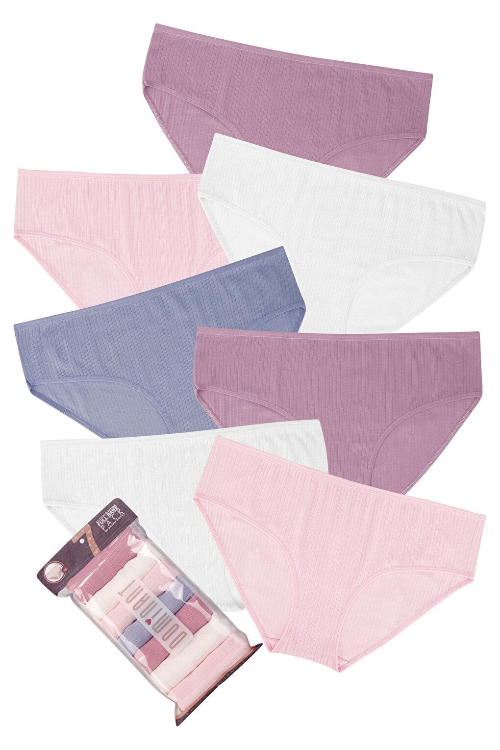 Women's Ribbed 7-Piece Panties