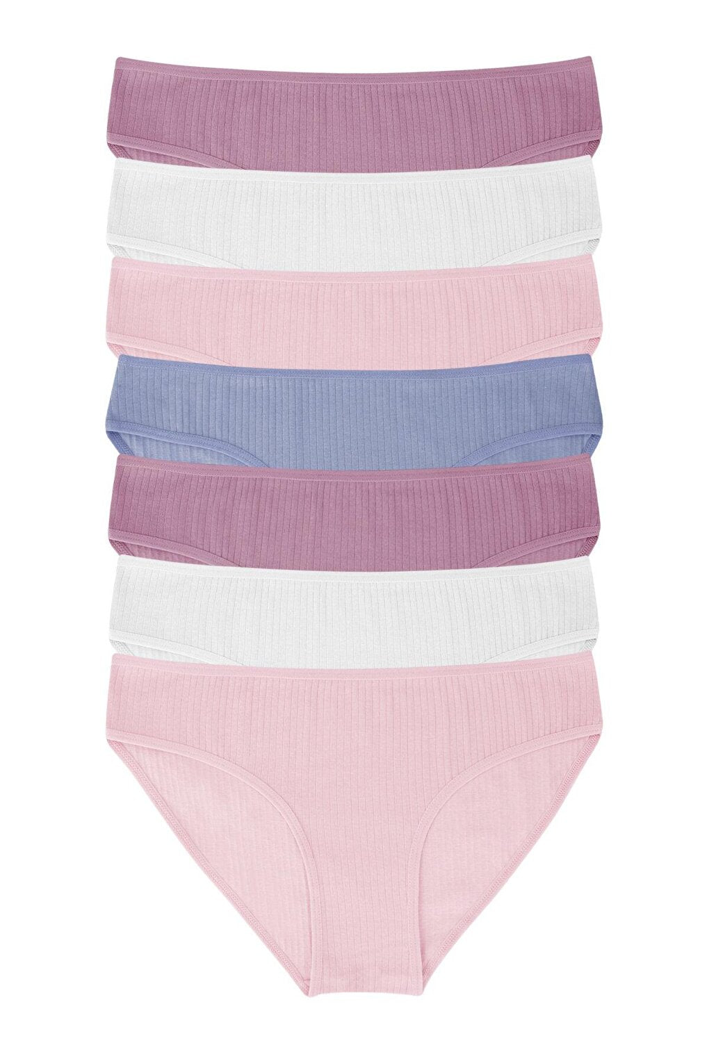 Women's Ribbed 7-Piece Panties