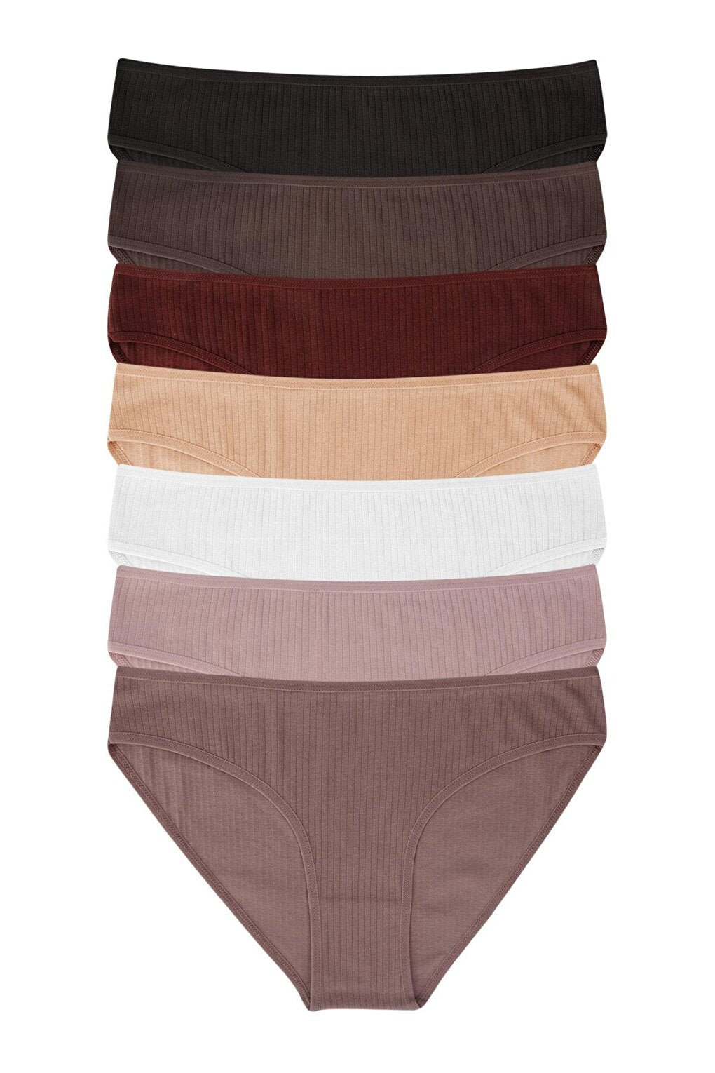 Women's Ribbed 7-Piece Panties