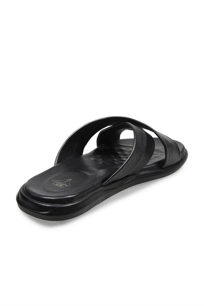 Men's Black Slippers Shoes